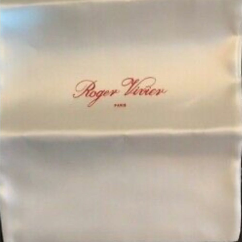 Off white satin Rodger vivier dust Bag with draw string never used size med